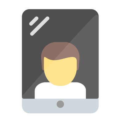 kullanıcı profili simgesi, basit vektör illüstrasyonu 