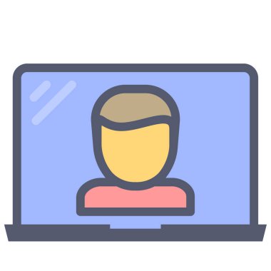 kullanıcı profili simgesi, basit vektör illüstrasyonu 