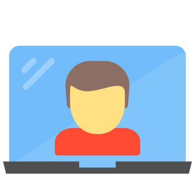 kullanıcı profili simgesi, basit vektör illüstrasyonu 