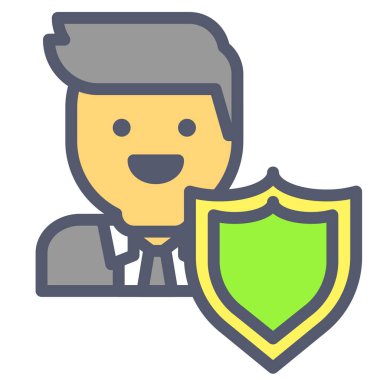 Koruma kalkanı web simgesi, basit vektör illüstrasyonu 