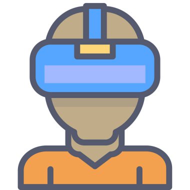 Vr. Web simgesi basit illüstrasyon