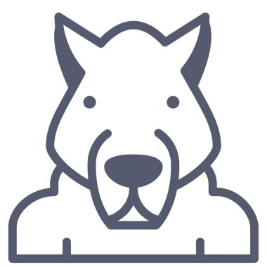 Kurt. Web simgesi basit illüstrasyon 