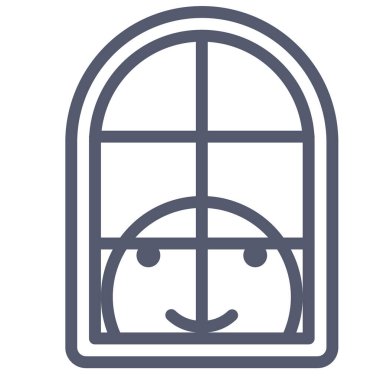 Pencere. Web simgesi basit illüstrasyon