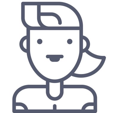 Kadın. Web simgesi basit illüstrasyon