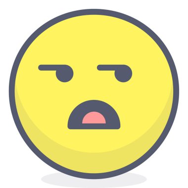 beyaz arkaplanda izole edilmiş vektör illüstrasyonunu merak eden emoji simgesi 