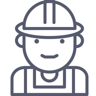 işçi vektör simgesi modern basit tasarım 