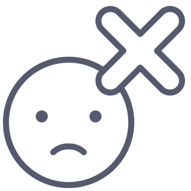 Üzücü. Web simgesi basit illüstrasyon