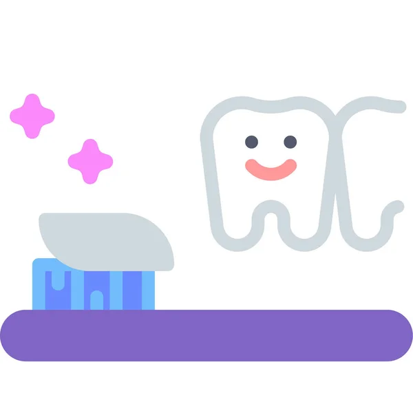 Cure Dentarie Semplice Illustrazione — Vettoriale Stock