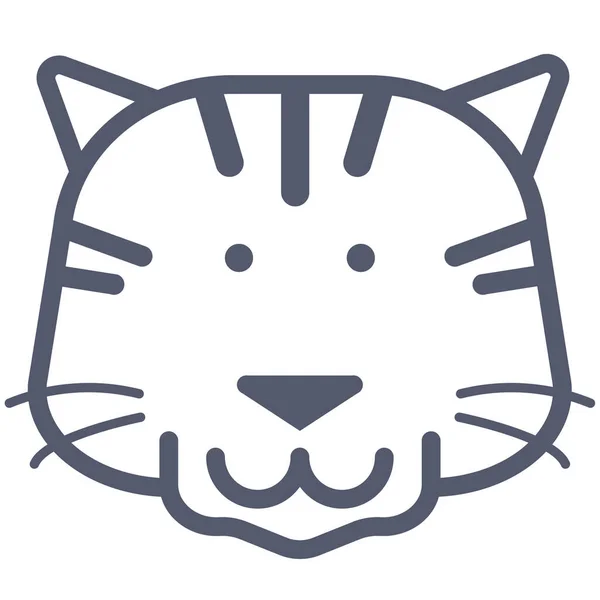 Gato Icono Web Ilustración Simple — Archivo Imágenes Vectoriales