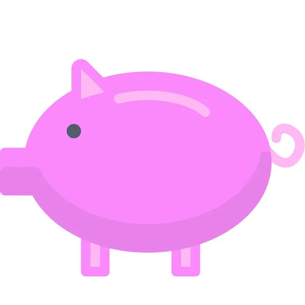 Piggy Bank Ilustração Simples — Vetor de Stock