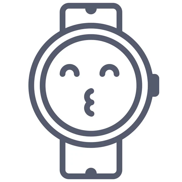 Horloge Icoon Vector Illustratie Geïsoleerd Witte Achtergrond — Stockvector