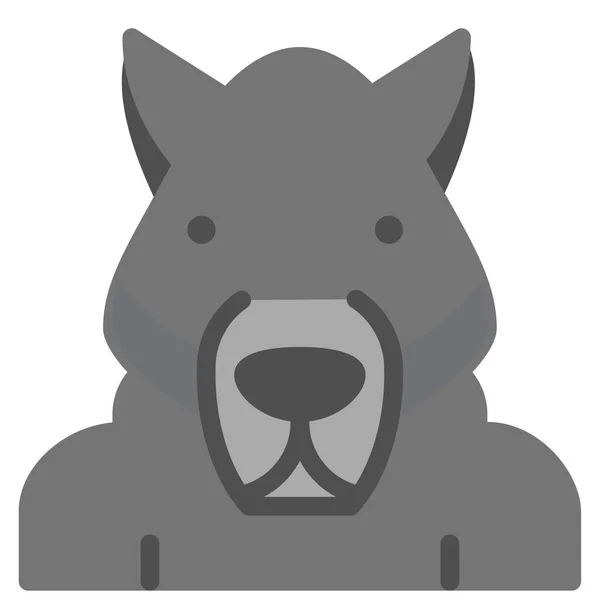 Lobo Icono Web Ilustración Simple — Archivo Imágenes Vectoriales