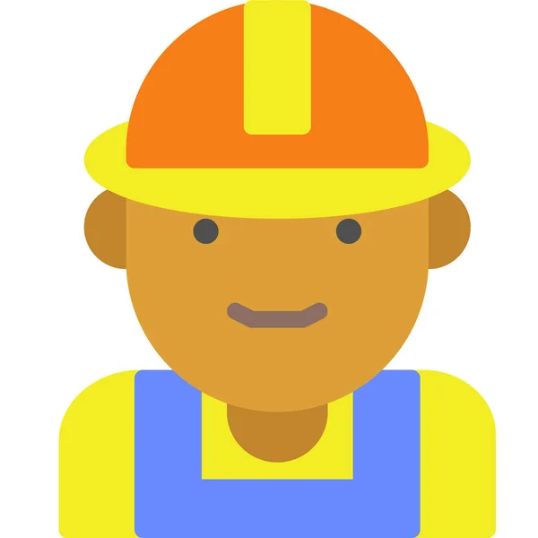 Worker Vector Icon Modern Simple Design — Stock Vector