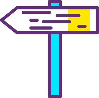 İşaret levhası Web simgesi basit illüstrasyon