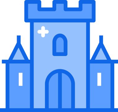 Bina. Web simgesi basit illüstrasyon