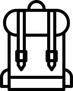 sırt çantası web simgesi basit illüstrasyon