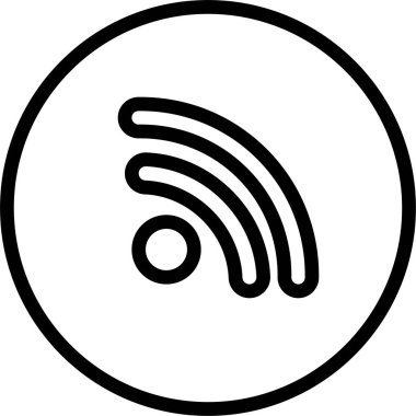 Kablosuz teknolojinin wifi simgesi, düz vektör çizimi 