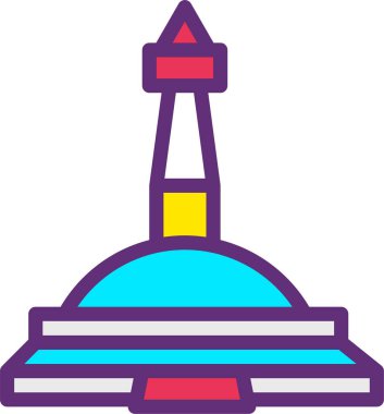 Mimari. Web simgesi basit illüstrasyon 