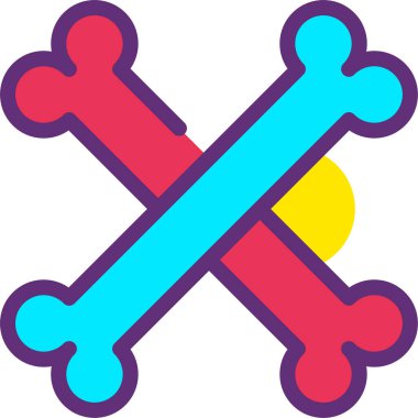 kemik ağı simgesi, vektör illüstrasyonu