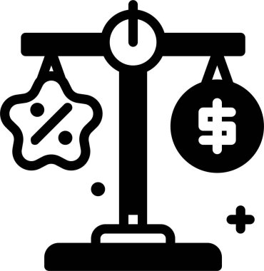 para ve finansal web simgesi, basit vektör illüstrasyonu   