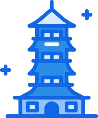 Bir bina simgesinin vektör illüstrasyonu