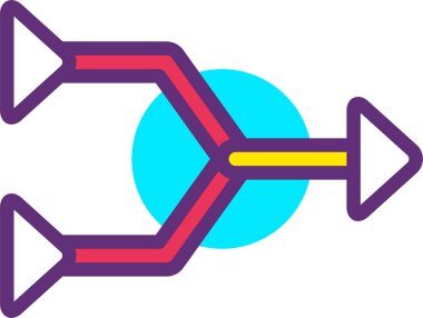 Intersect web simgesi, basit illüstrasyon