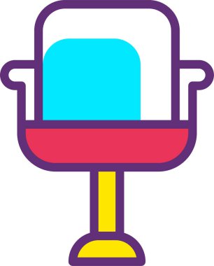 Sandalye. Web simgesi basit illüstrasyon