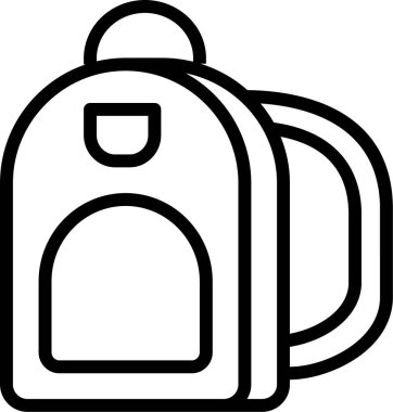 Sırt çantası. Web simgesi basit illüstrasyon