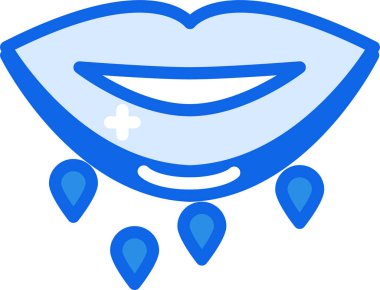 Dudaklar. Web simgesi vektör illüstrasyonu