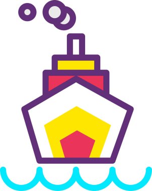 Gemi. Web simgesi basit illüstrasyon