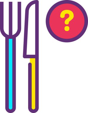 Soru işareti simgesi, basit vektör illüstrasyonu beyaz arkaplanda izole edildi