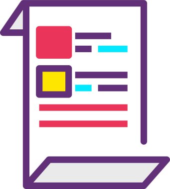 Dosya. Web simgesi basit illüstrasyon