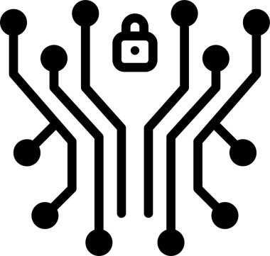 kişisel güvenlik web simgesi, basit vektör illüstrasyonu