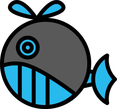 Balık. Web simgesi basit illüstrasyon