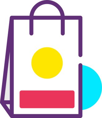 Alışveriş çantası. Basit resimleme