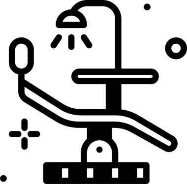 Diş çizgisi simgesi, vektör illüstrasyonu beyaz arkaplanda izole edildi  