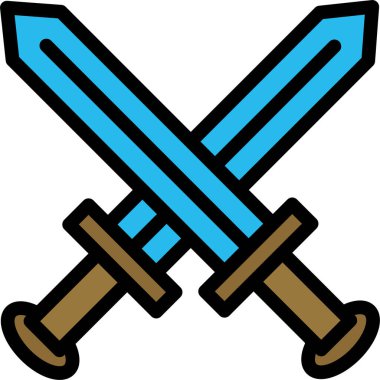 Kılıç. Web simgesi basit illüstrasyon