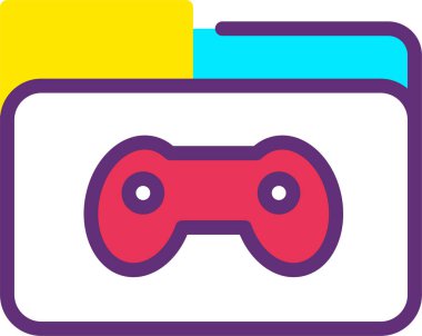 Dizin simgesi üzerindeki joystick, beyaz arkaplanda izole edilmiş vektör illüstrasyonu  