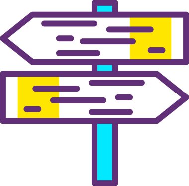 Yol. Web simgesi basit illüstrasyon