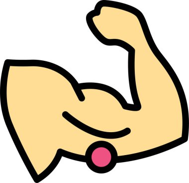 Kas yığını insan vücudunun çizgi film çizimi. 