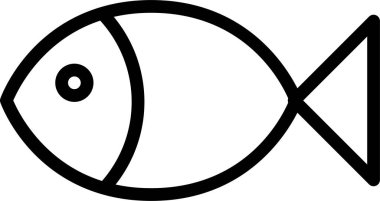 balık simgesi, vektör illüstrasyonu