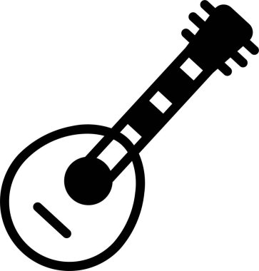 müzik enstrümanı simgesi, basit vektör çizimi