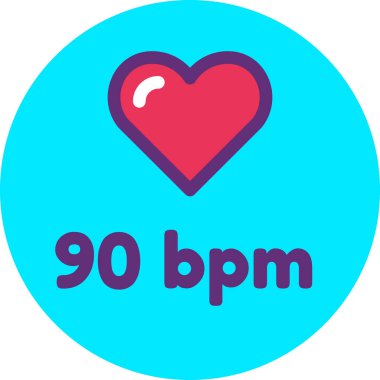 Kalp ikonu vektör illüstrasyonu