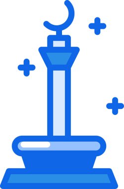 Bir meşale simgesinin vektör illüstrasyonu