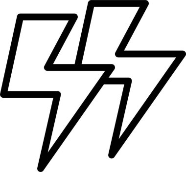 Yıldırım. Web simgesi basit illüstrasyon