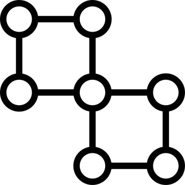 bağlantı ağ simgesi, basit vektör illüstrasyonu