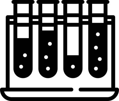 Biyoloji ve kimya simgesi, vektör illüstrasyonu beyaz arkaplanda izole edildi  