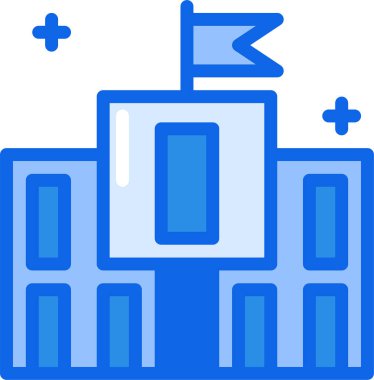 Bina. Web simgesi basit illüstrasyon