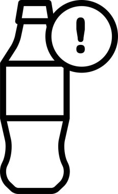 kola web simgesi, basit vektör illüstrasyonu