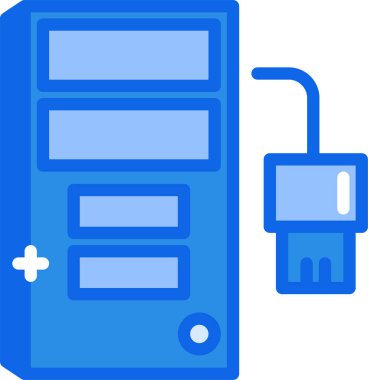 Sunucu. Web simgesi basit illüstrasyon